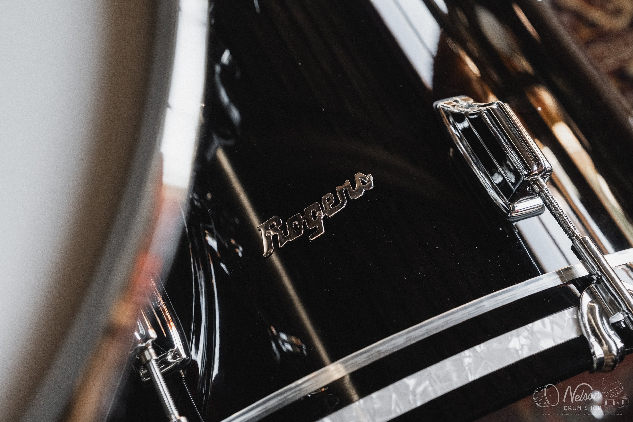 Rogers 'PowerTone' in Piano Black Lacquer - 14x24, 9x13, 16x16