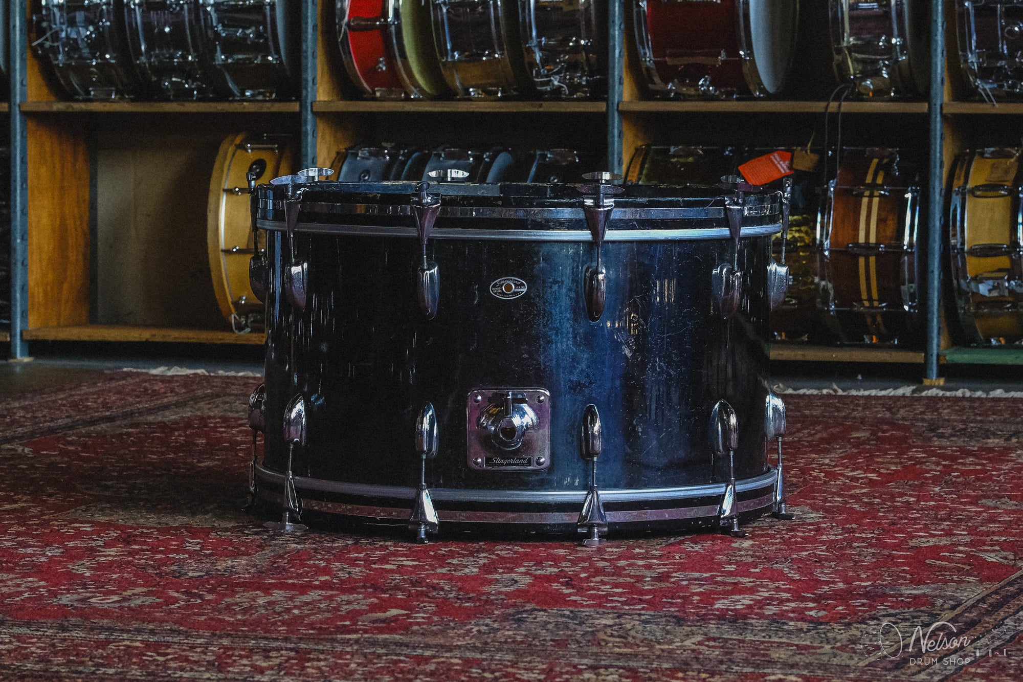 1970s Slingerland 3 ply in Black Chrome - 14x26, 9x13, 16x16