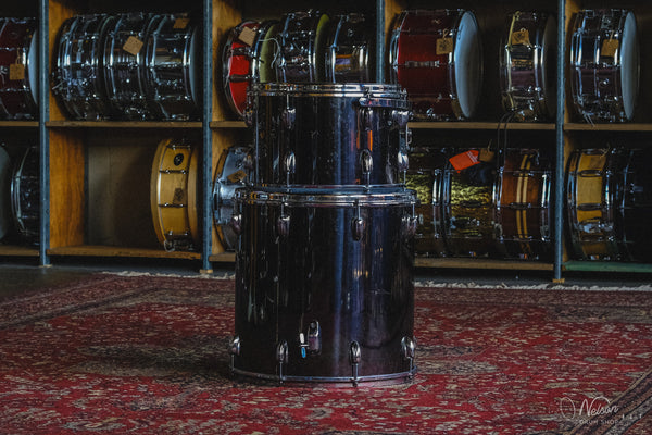 1970s Slingerland 3 ply in Black Chrome - 14x26, 9x13, 16x16