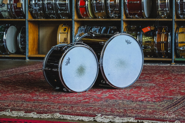 1970s Slingerland 3 ply in Black Chrome - 14x26, 9x13, 16x16