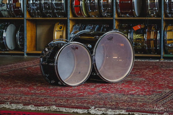 1970s Slingerland 3 ply in Black Chrome - 14x26, 9x13, 16x16