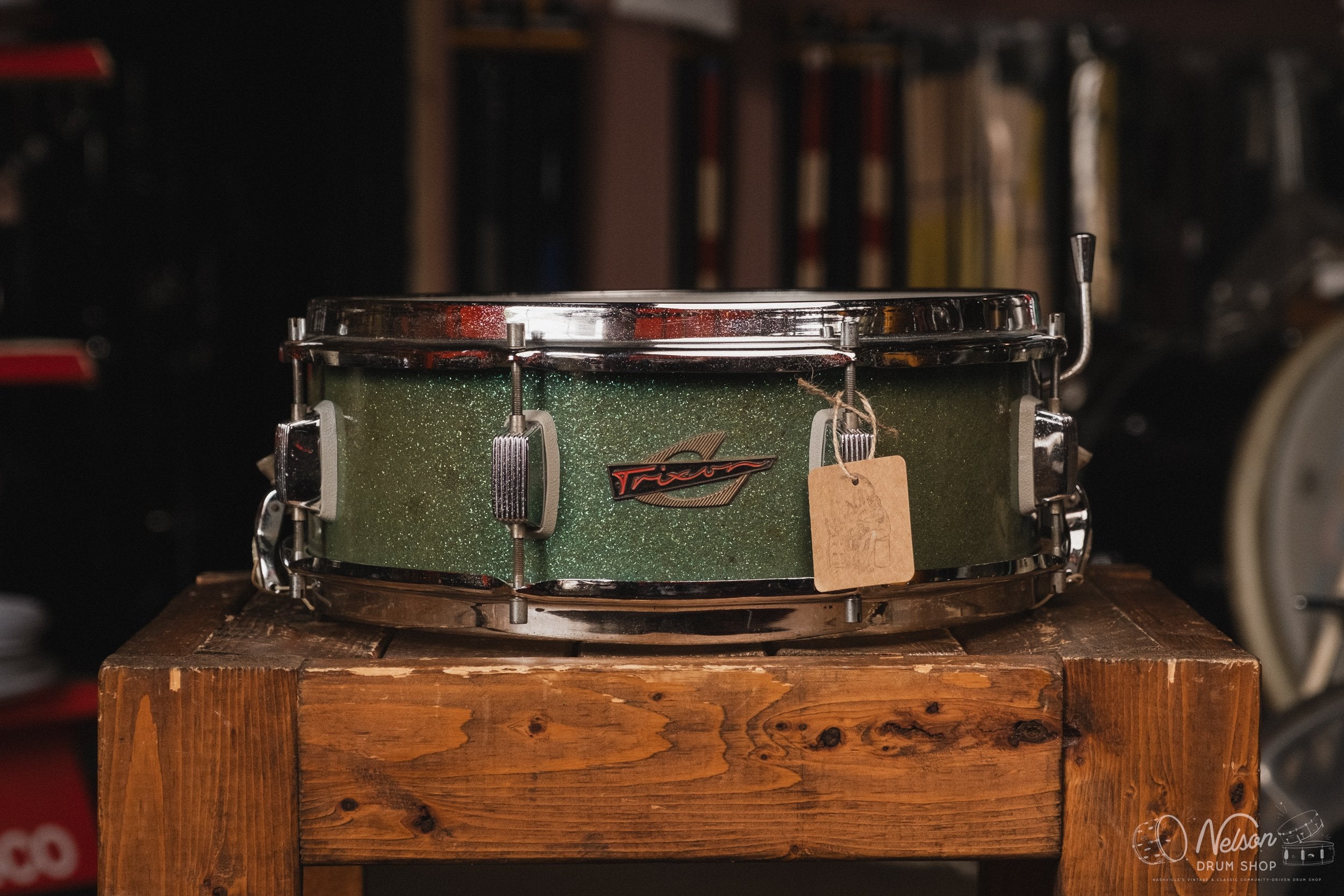 1960s Trixon 'Super Snare' in Green Sparkle - 5x14