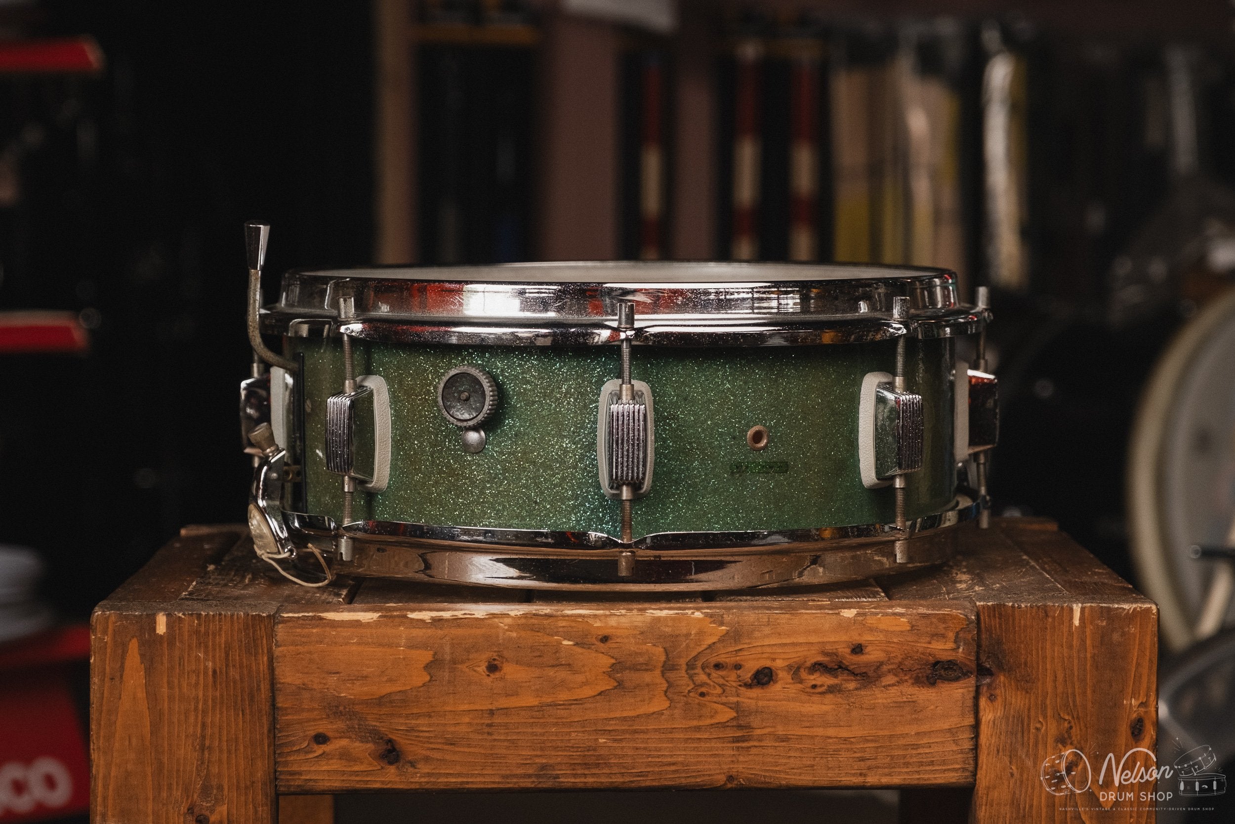 1960s Trixon 'Super Snare' in Green Sparkle - 5x14