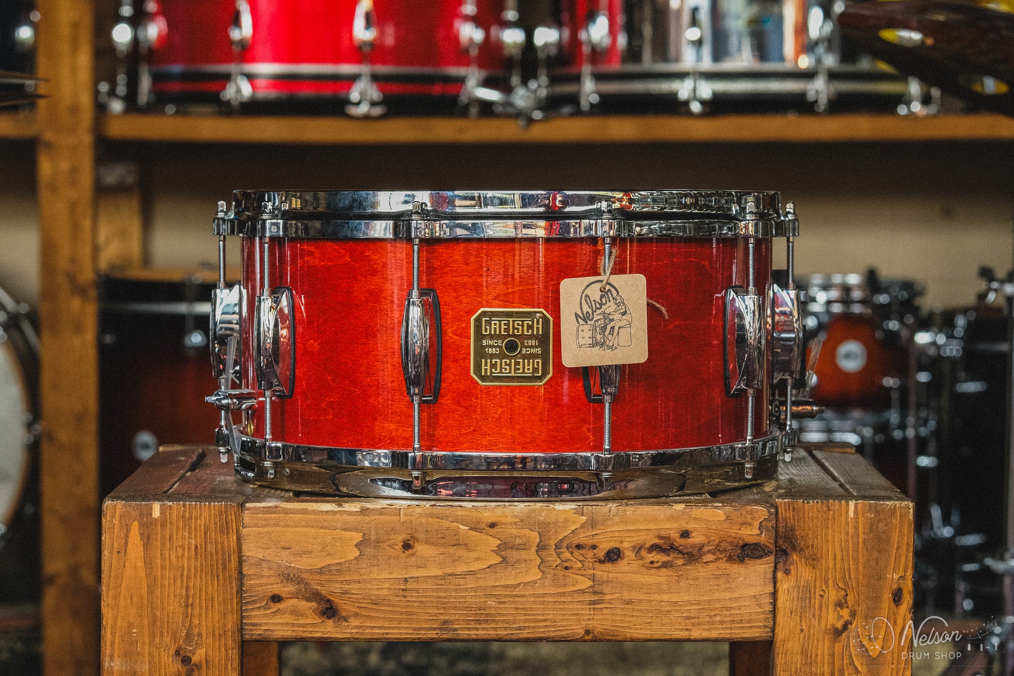 Used Gretsch USA Custom in Red Stain Lacquer - 6.5x14