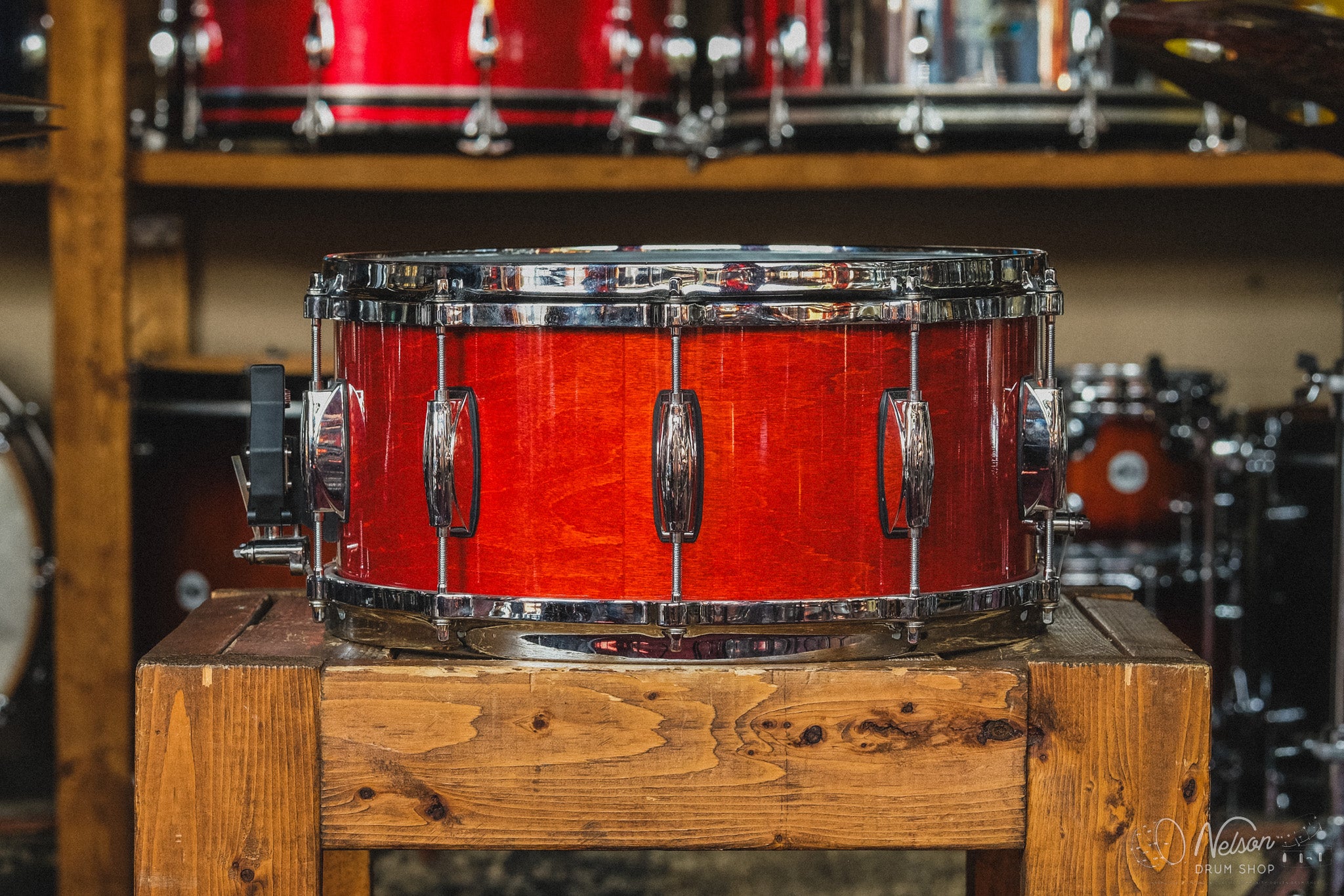 Used Gretsch USA Custom in Red Stain Lacquer - 6.5x14