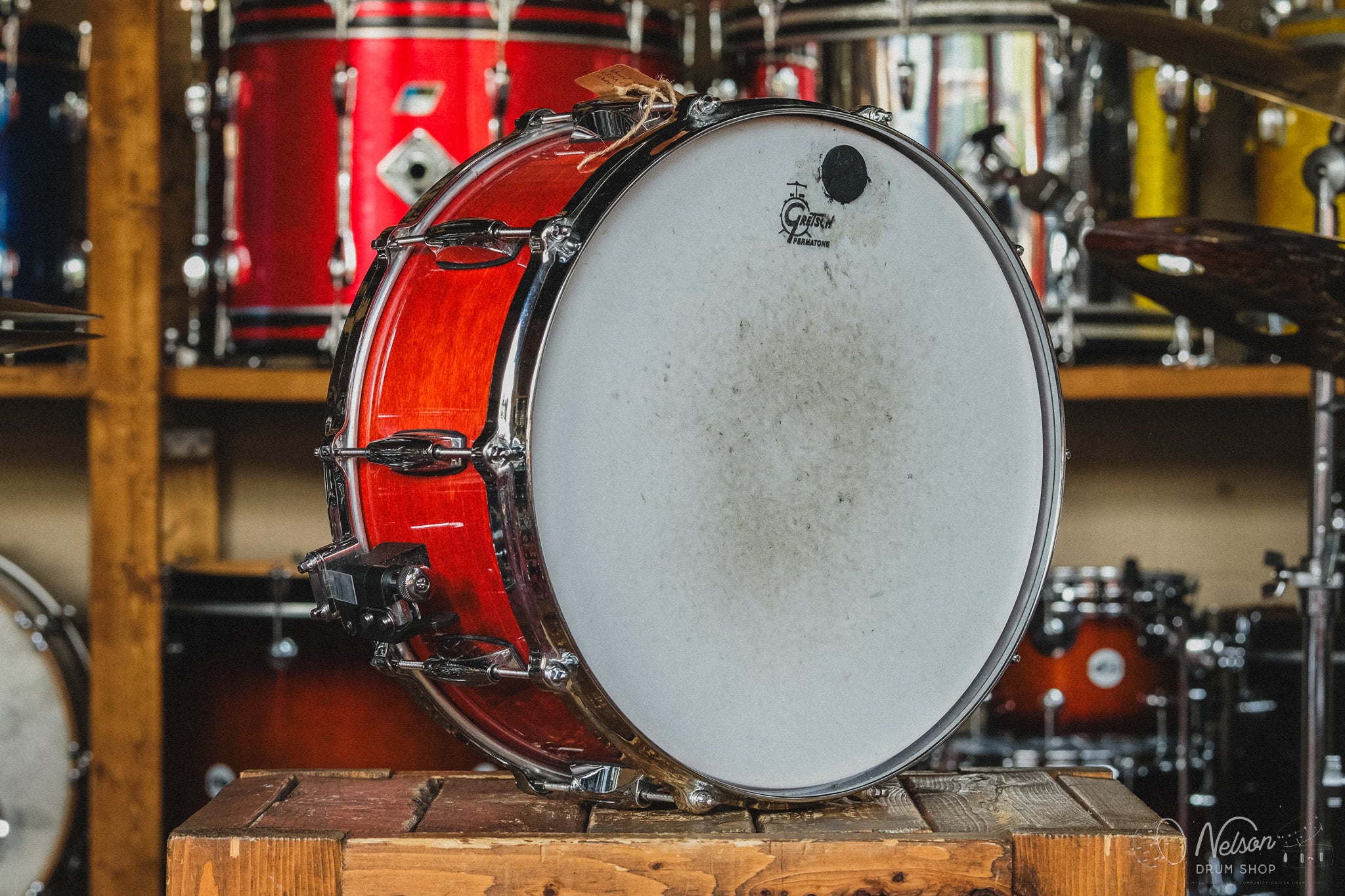 Used Gretsch USA Custom in Red Stain Lacquer - 6.5x14