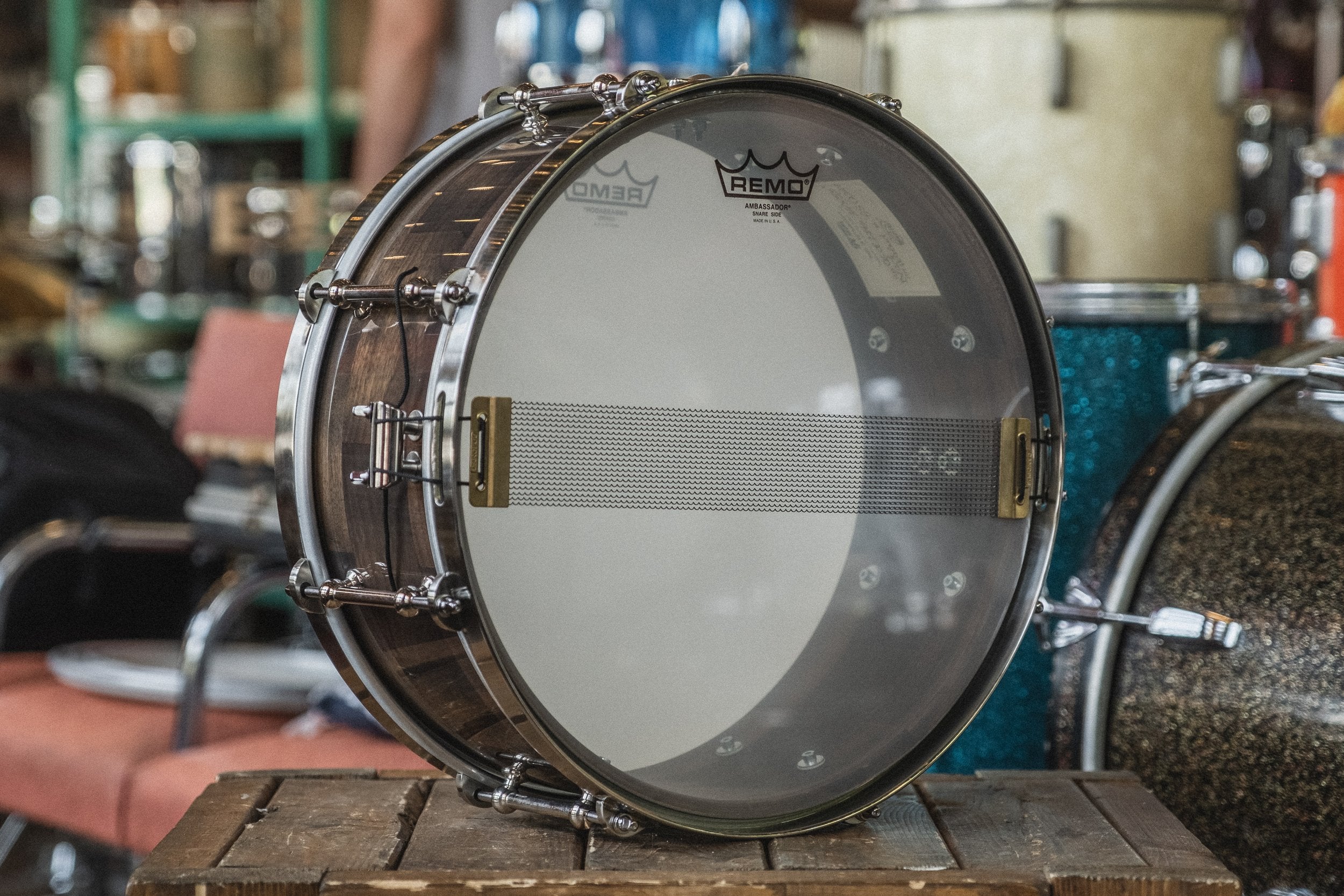 Angel Drums 'Victoria' Black Walnut in Natural Gloss - 5.5x14